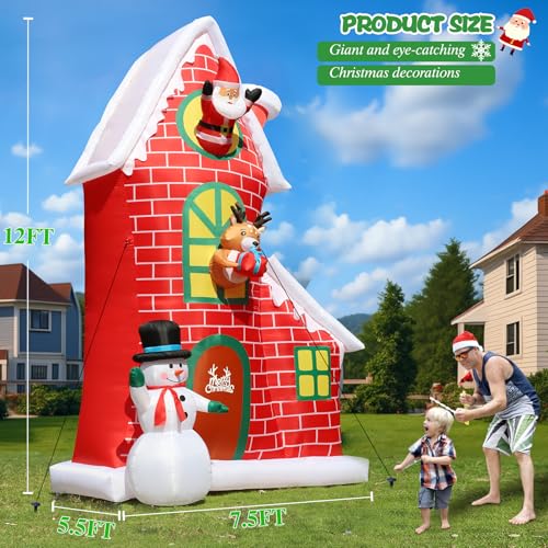 8 FT Blow Up Santa Claus with Gifts Bag Outdoor Decorations O15278