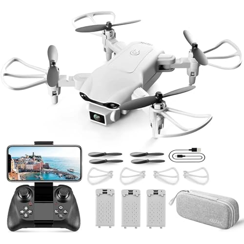 Mini Drone with 1080P HD Camera, Gray, 3 Batteries D466487