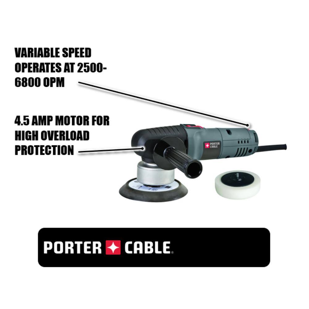 Variable Speed Random Orbit Sander with Polishing Pad T522