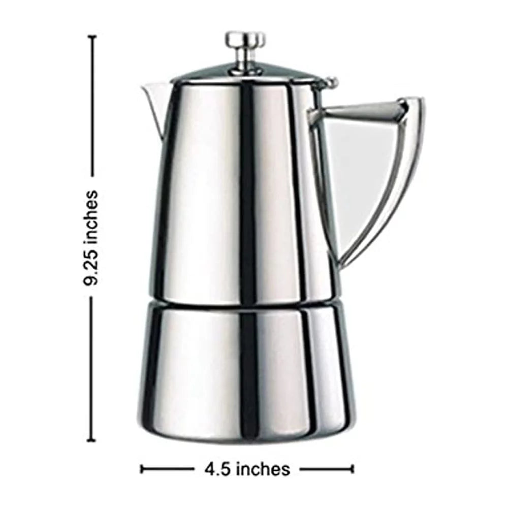 10-Cup Stainless Steel Stovetop Moka Espresso Maker N954