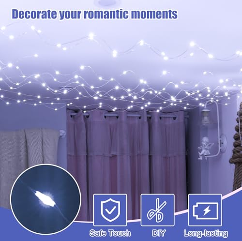 19.6ft x 9.8ft Warm White Curtain String Light Q3334