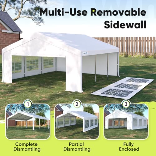 20x20 Heavy Duty Outdoor Canopy Tent with Storage Bags R52250