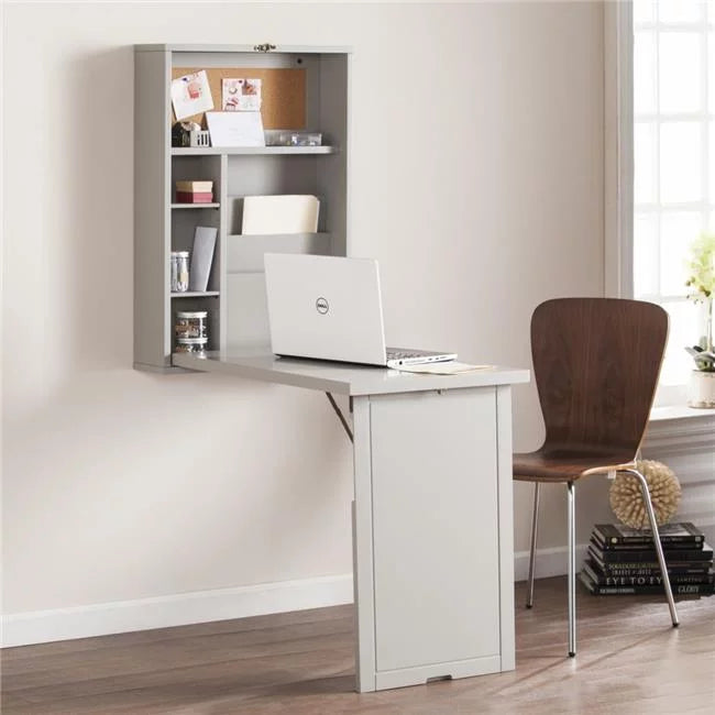 Gray Fold Out Wall Mount Desk M6720