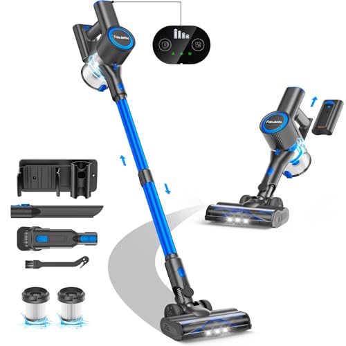 400W Lightweight Cordless Stick Vacuum with Detachable Battery (Blue) I346