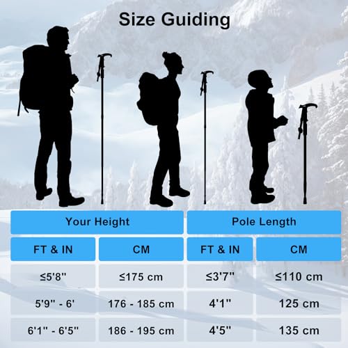 2 Pack Lightweight Aluminum Trekking Poles Y5194