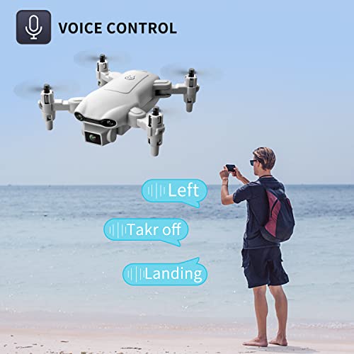 Mini Drone with 1080P HD Camera, Gray, 3 Batteries D466487