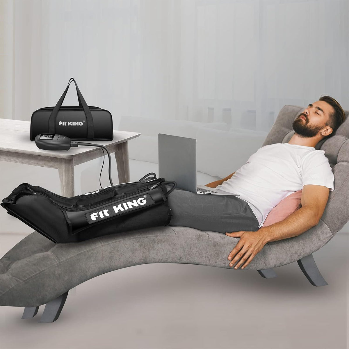 Leg Compression Boots Massager for Foot and Calf Recovery U55579
