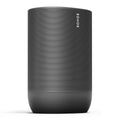 Black Portable Smart Battery-Powered Speaker with Bluetooth and Wi-Fi N2550