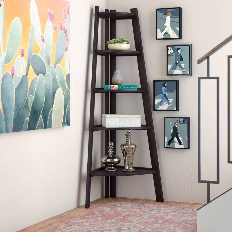 Black Corner Unit Bookcase E136