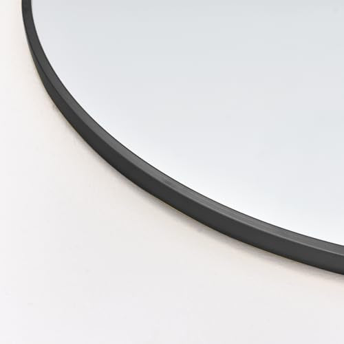 Black Arched Full Length Floor Mirror with Stand A57033