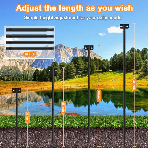 2 Pack 80 Inch Adjustable Bird Feeder Pole N173689
