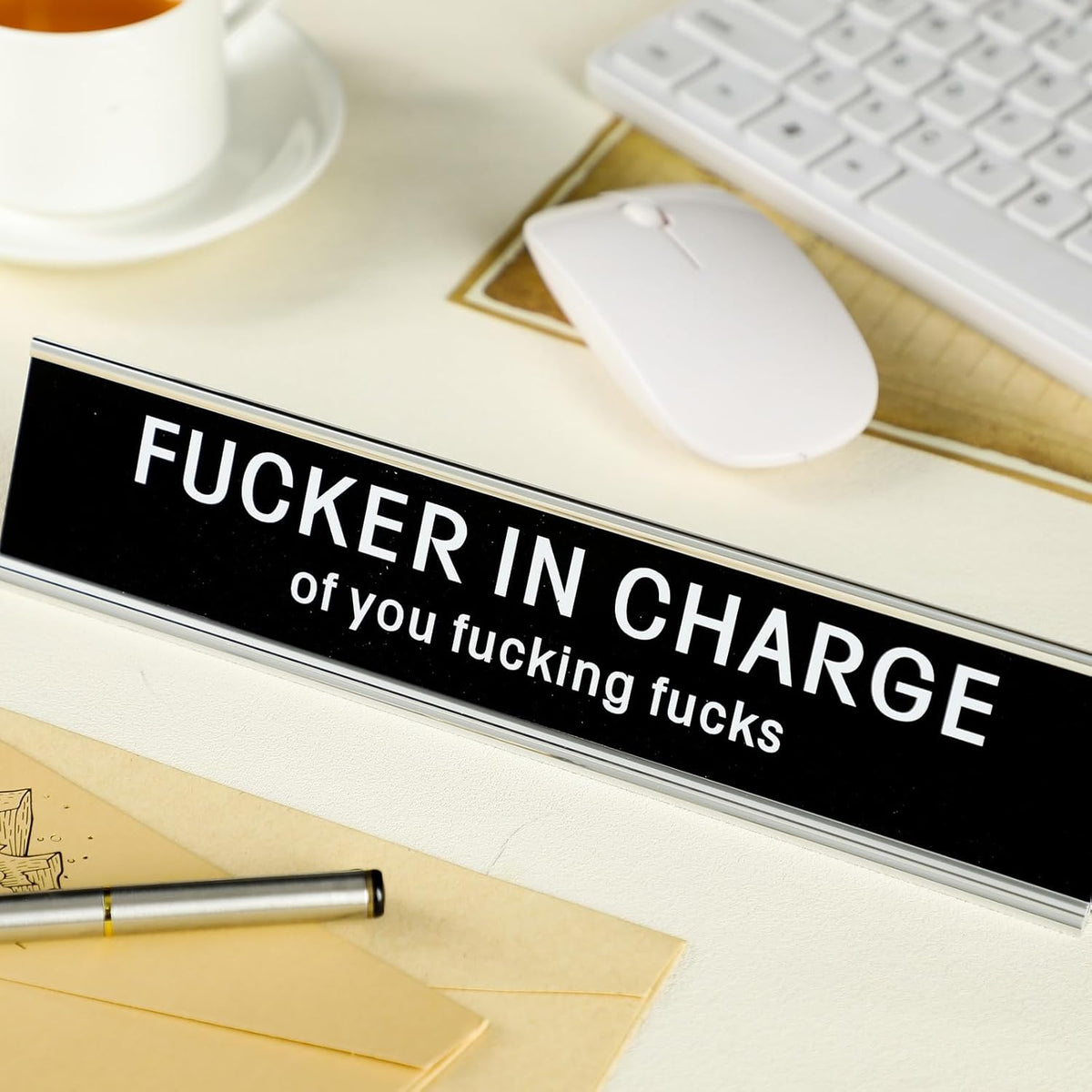 Black Desk Plaque 10 x 2 Inch U62511