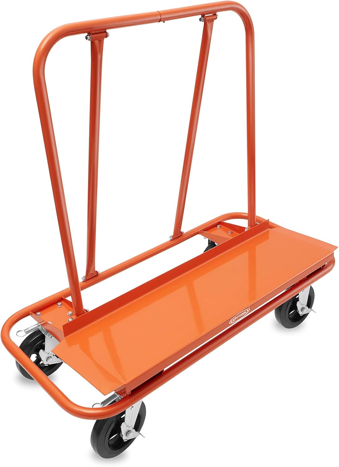 Heavy Duty Drywall Sheet Cart with 4 Swivel Wheels - Orange X924837