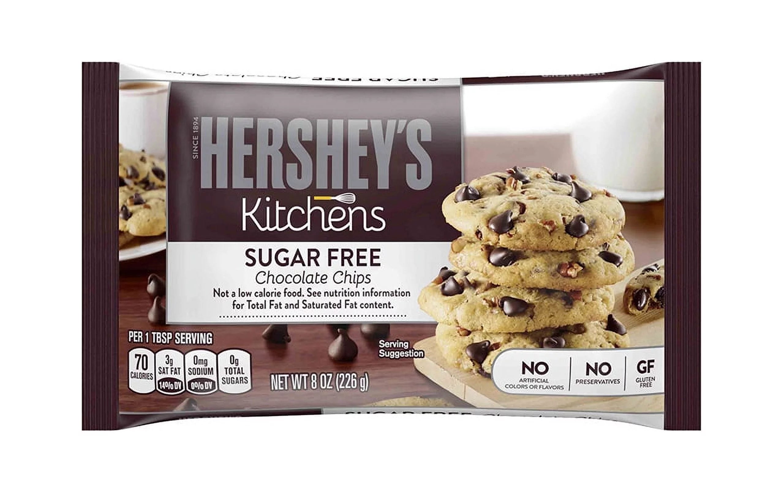 Sugar Free Chocolate Chips, 8 Ounces, 2 Pack I86348
