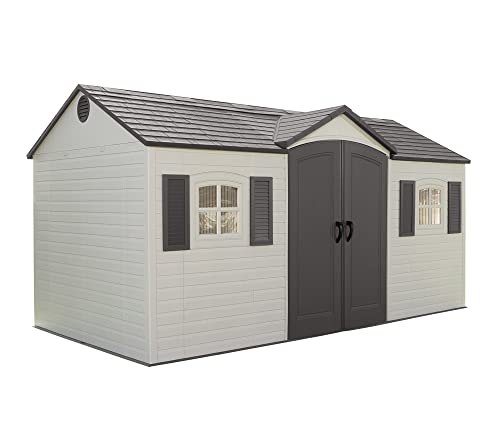 Outdoor Storage Dual Entry Shed, 15 x 8 ft, Desert Sand T399331