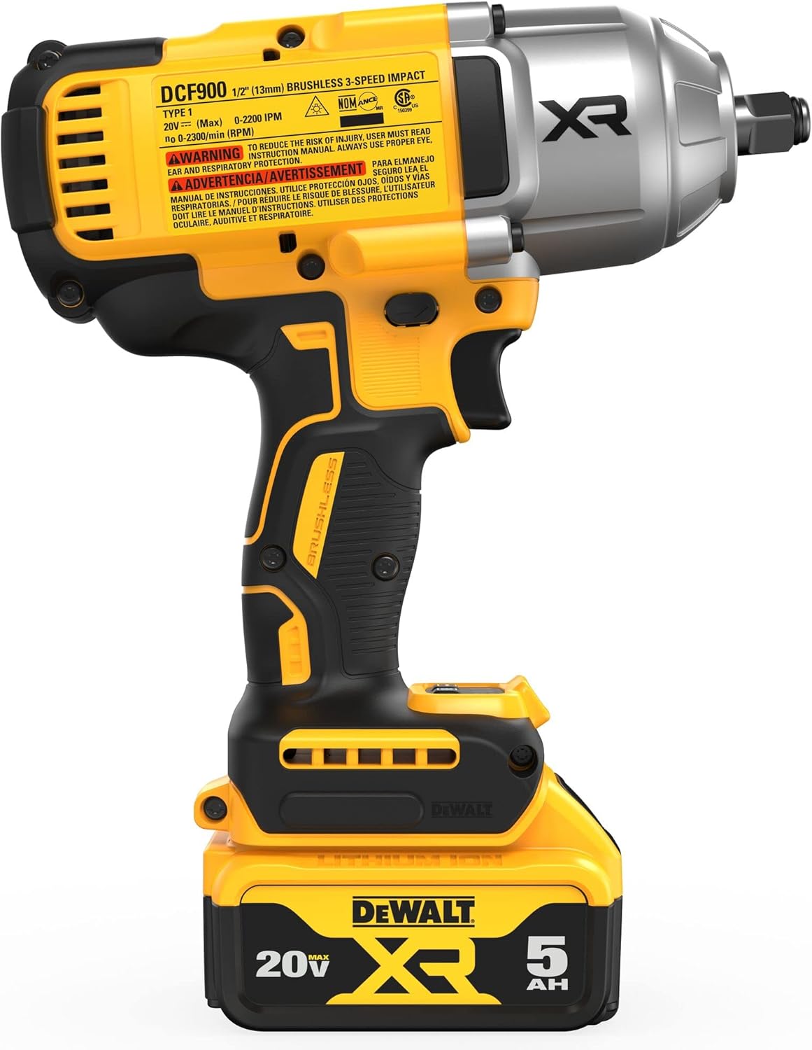 20V MAX 1/2 in. High Torque Impact Wrench with Hog Ring Anvil Kit U838300