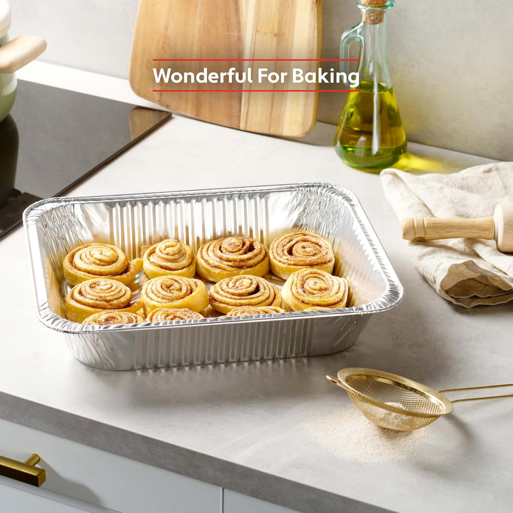 25 Pack 9x13 Aluminum Baking Pans with Lids M85875