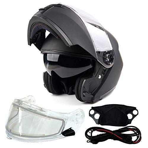Modular Full Face Snowmobile Helmet with Heated Shield H521