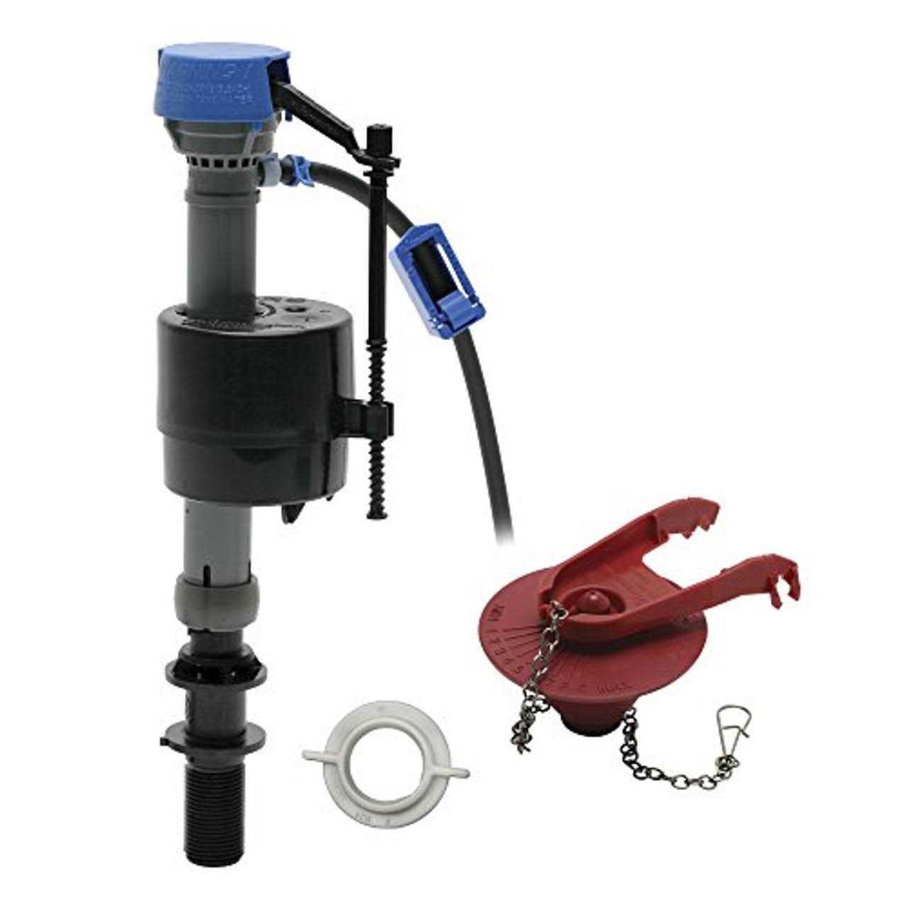 Universal High Performance Toilet Fill Valve and 2 Inch Flapper Repair Kit X2599
