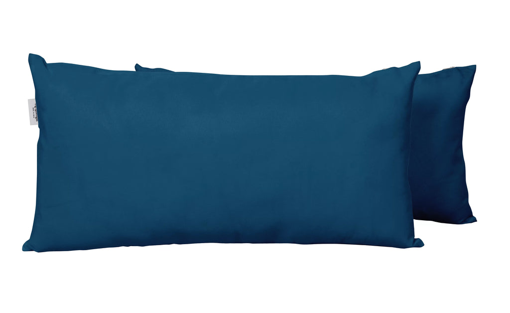 Navy Blue Set of 2 Polyester Lumbar Throw Pillow Q30145