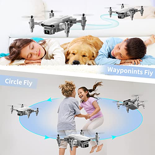 Mini Drone with 1080P HD Camera, Gray, 3 Batteries D466487
