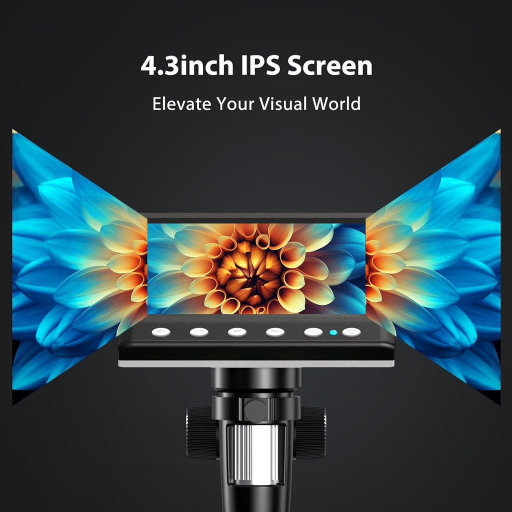 4.3'' IPS 1000X Magnification Digital Microscope with 8 Adjustable LEDs I85284