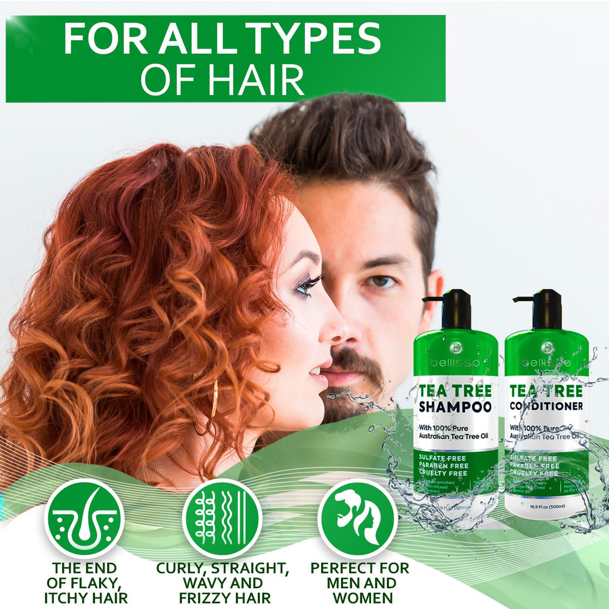 Tea Tree Oil Shampoo and Conditioner Set T7901