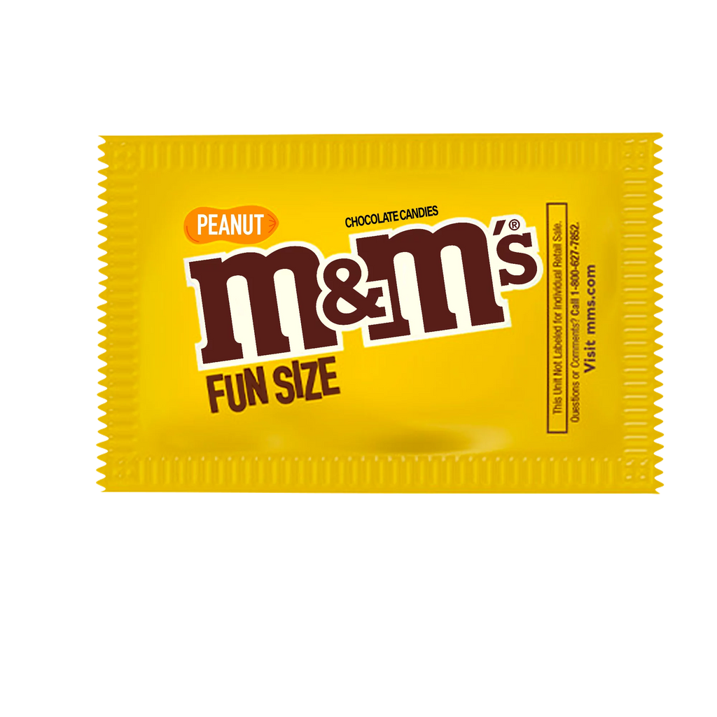 M&M's Peanut Chocolate Candy Fun Size Snacks, 5 LBs Bundle L105623