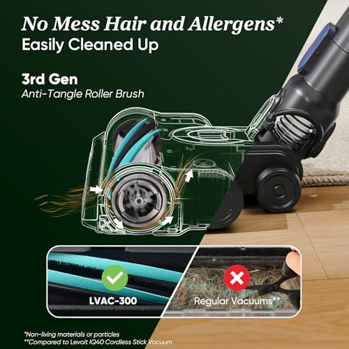 Cordless Stick Vacuum Cleaner with Tangle-Resistant Design, Up to 50 Minutes Z56899