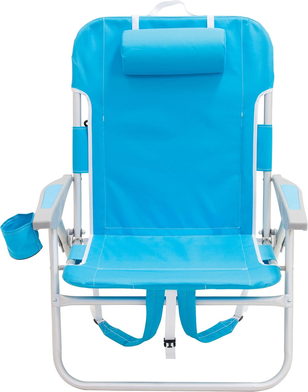 Turquoise & Light Blue Folding Backpack Beach Chair P4436