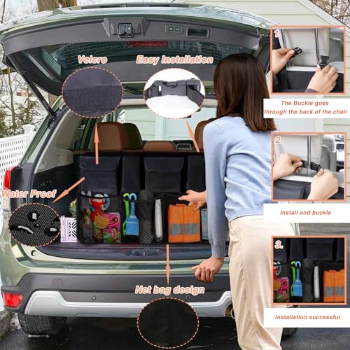 Car Backseat Trunk Organizer with Adjustable Straps R33610