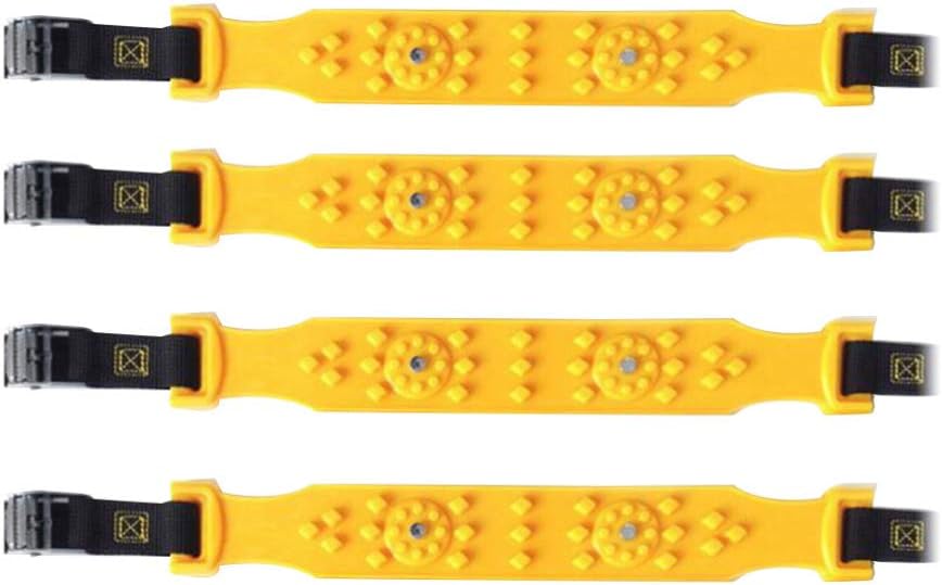 10Pcs Car Snow Chains Yellow Pack of 2 P3824