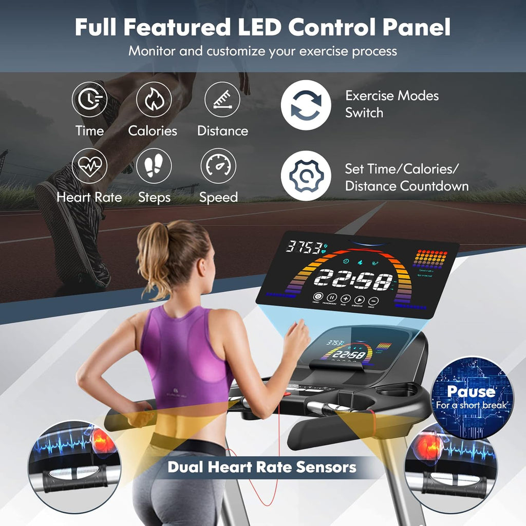 Foldable Treadmill with 15% Auto Incline Z88747