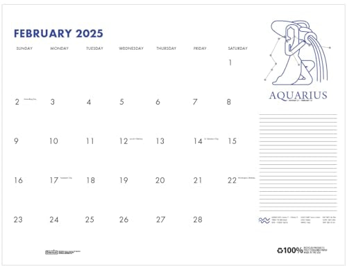 18.5 x 13 Inches Monthly Desk Pad Calendar Q60090