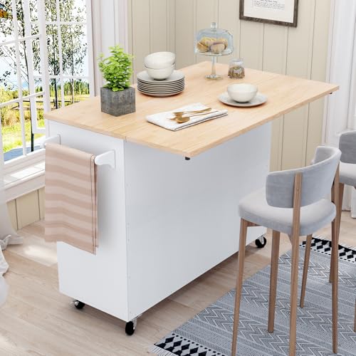 Kitchen Island with Storage on Wheels E2314