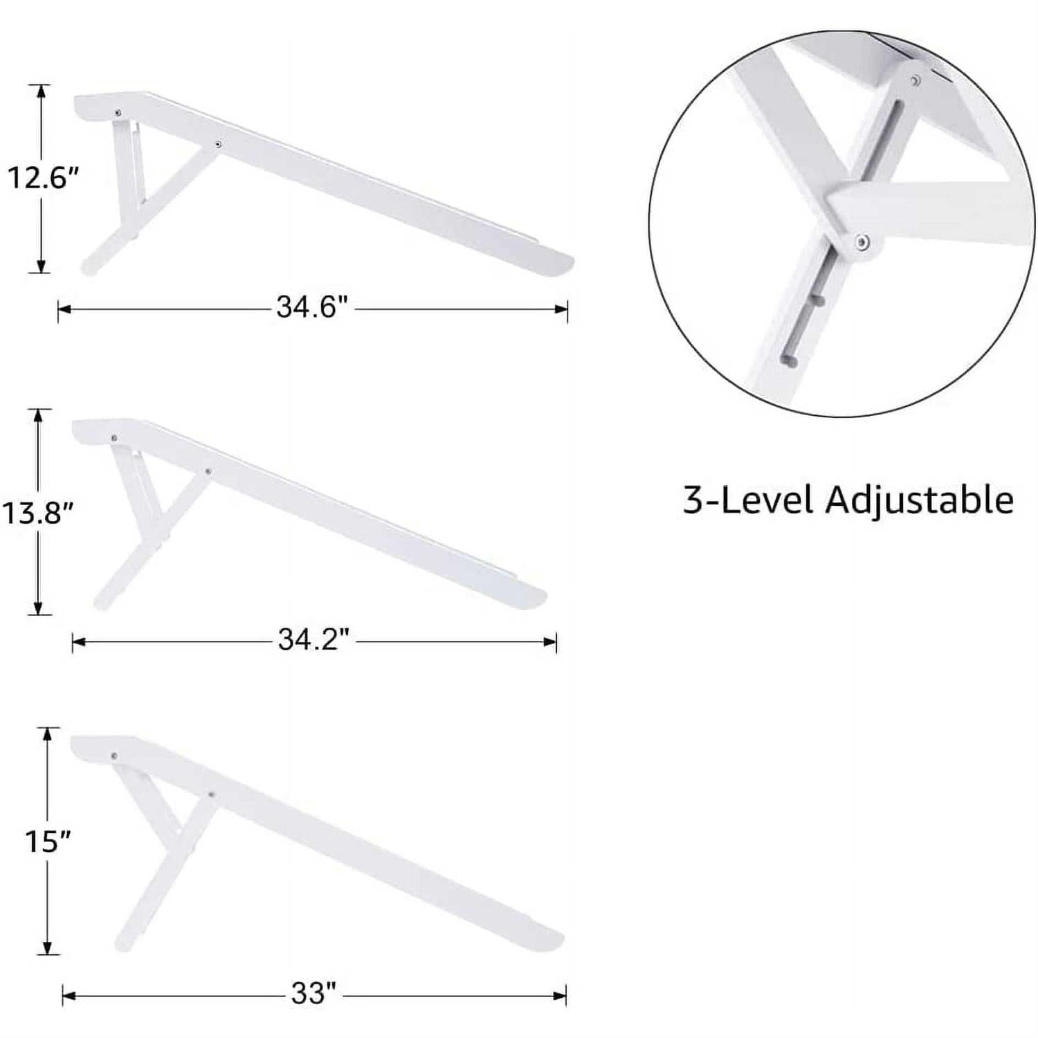 Foldable Wooden Pet Ramp Adjustable Height P29526