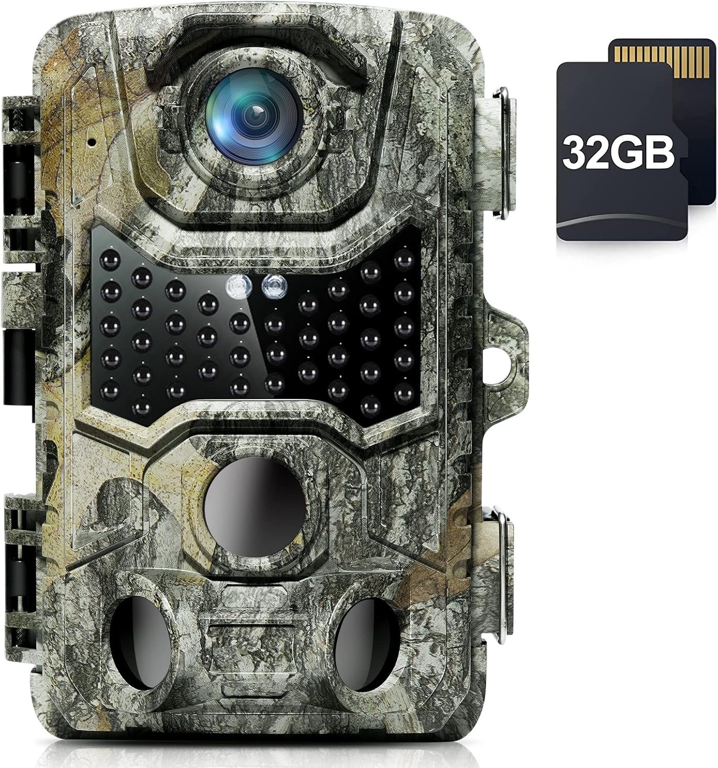 4K 32MP 120° Night Vision Motion Activated Waterproof IP66 Wildlife Camera with 32GB Micro SD Card Q832931