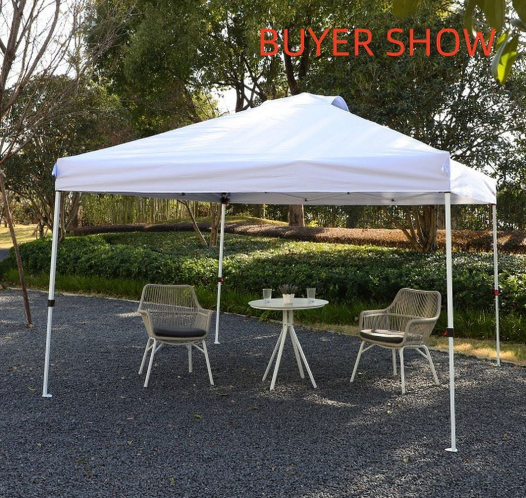 Grey 10x10ft Pop Up Outdoor Canopy Tent with Wheeled Carrying Bag I313004