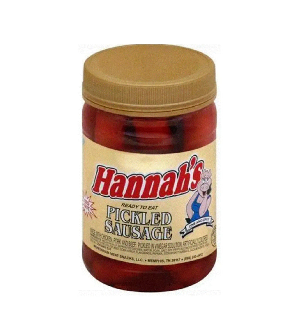 Pickled Red Hot Sausages 16 oz Jar X8213