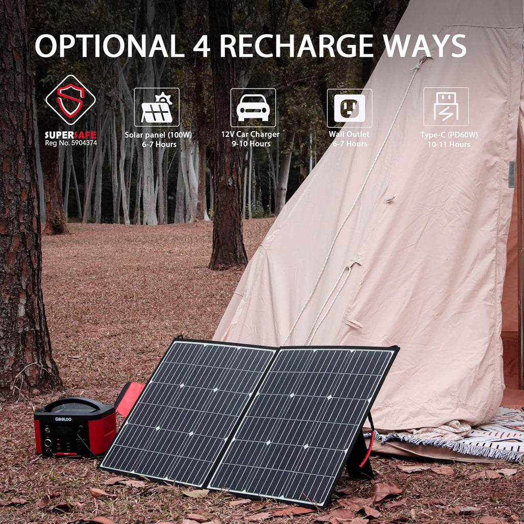 Portable Power Station 626Wh 600W AC Outlets Lithium Battery A6340