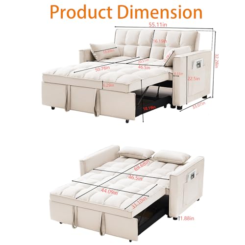 Grey Sleeper Sofa Bed V25777