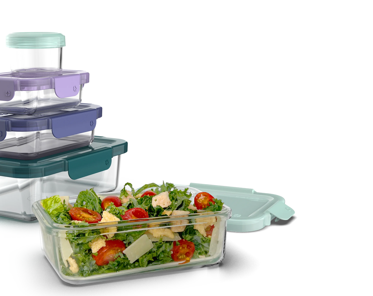 10 Piece Glass Food Storage Containers with Lids X4440