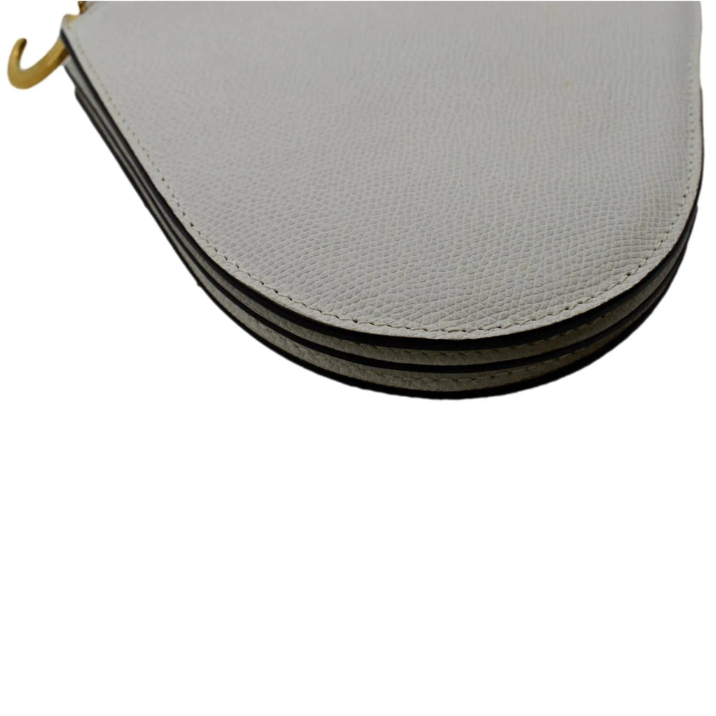 White Leather Crossbody Pouch Bag L936456