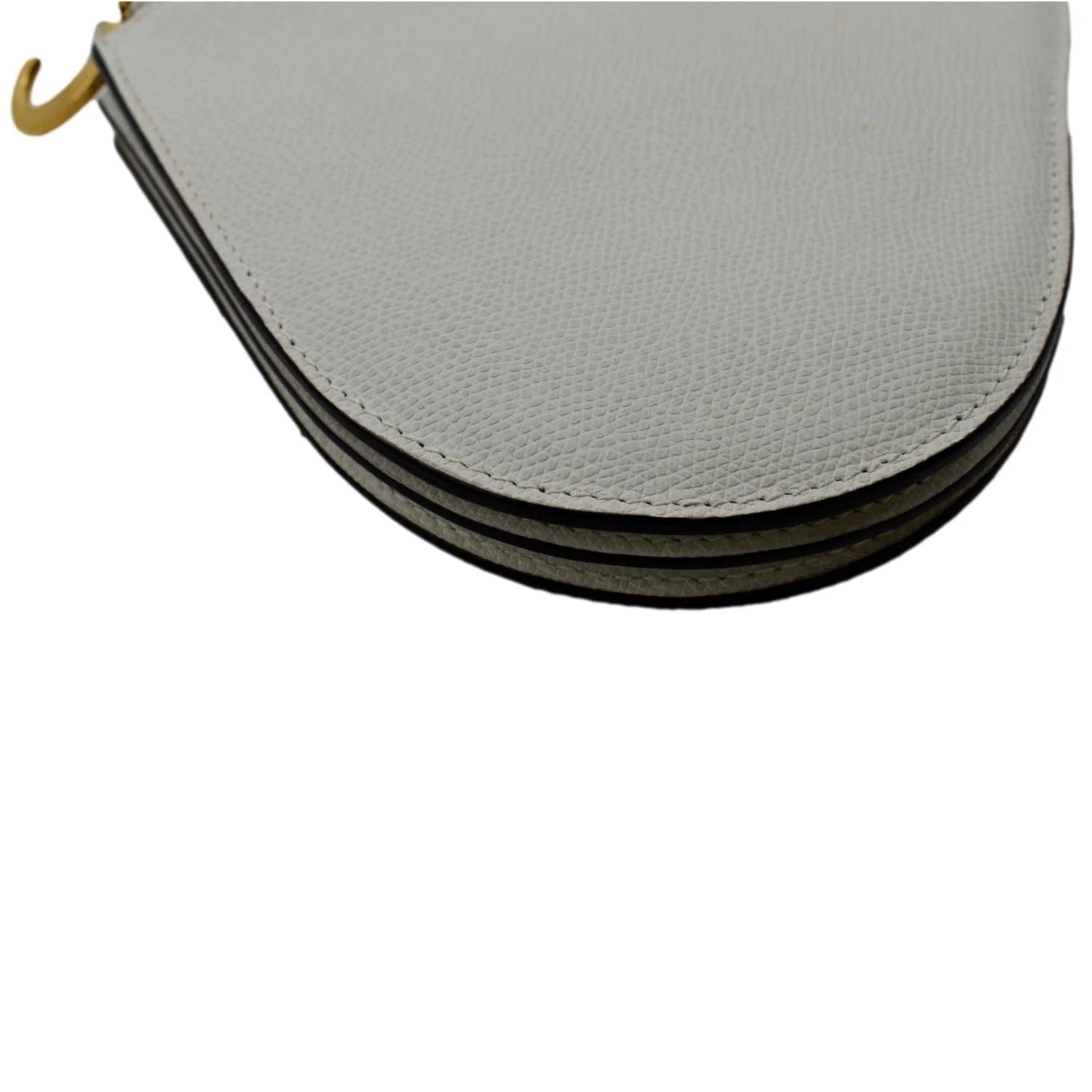 White Leather Crossbody Pouch Bag L936456