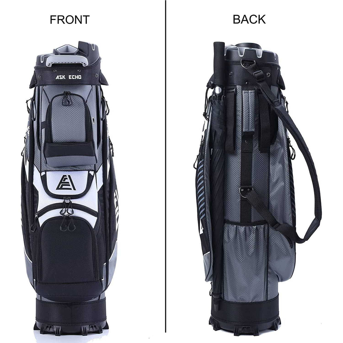 14 Way Organizer Golf Cart Bag with Rain Cover D6268