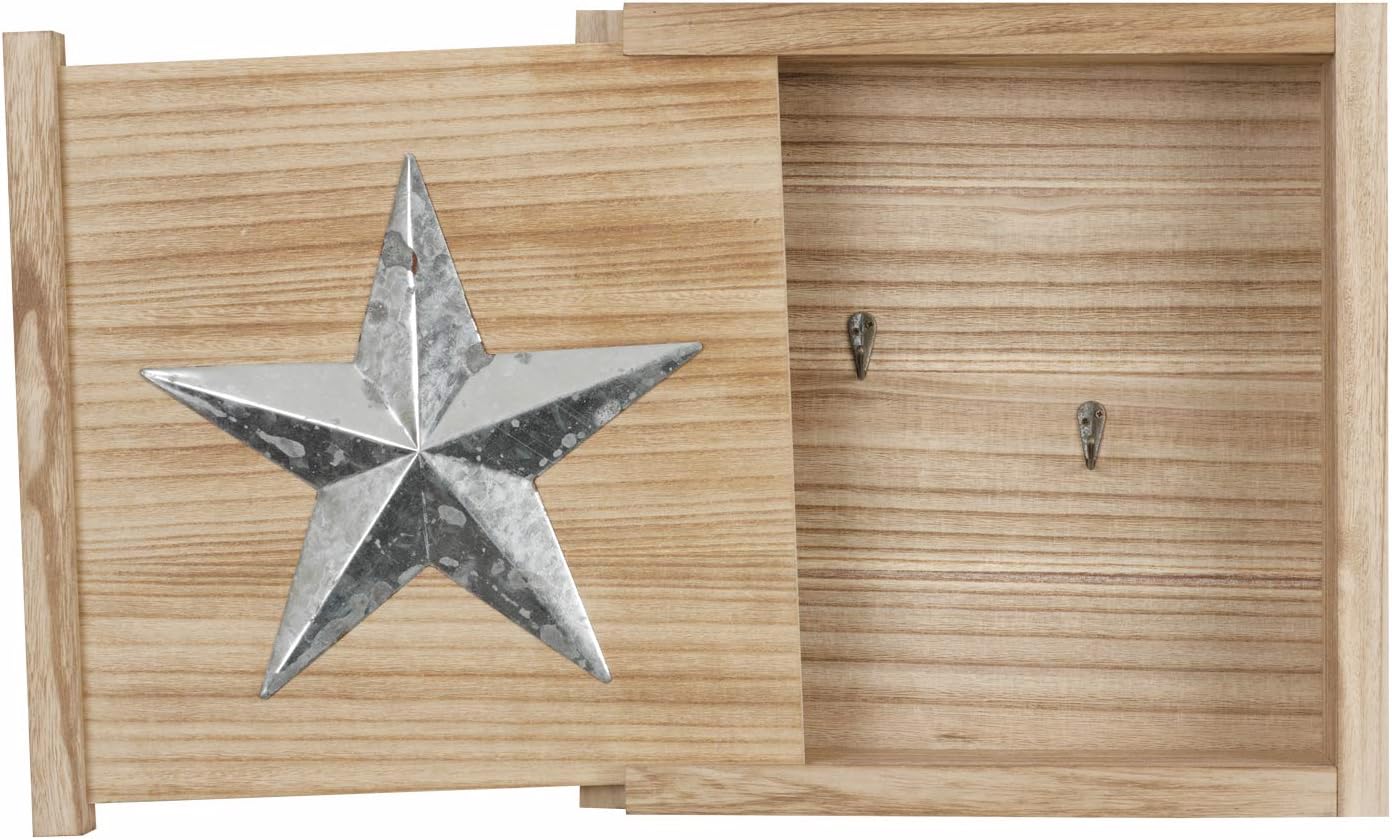 Solid Wood Wall Hanging Display Cabinet, Distressed Natural Finish L2288