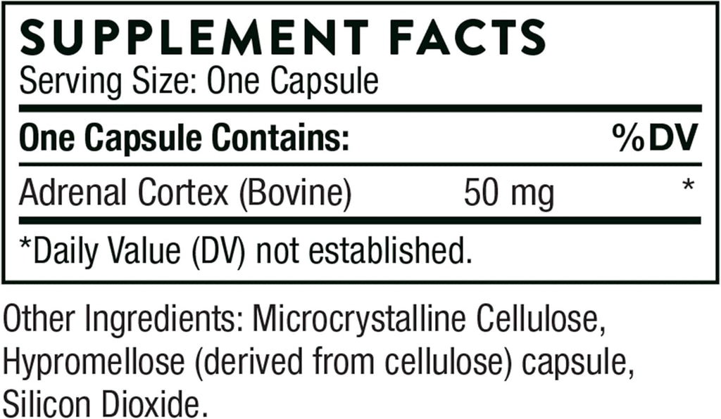Bovine Adrenal Cortex Supplement - 60 Capsules N6098