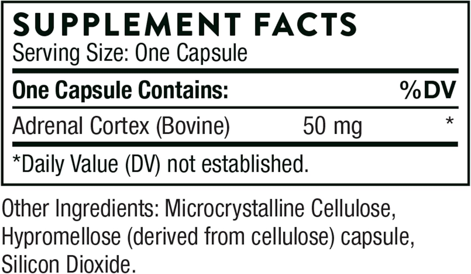 Bovine Adrenal Cortex Supplement - 60 Capsules N6098