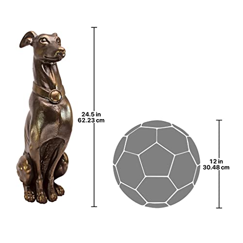 19 Inch Two Tone Stone Dog Statue A1248