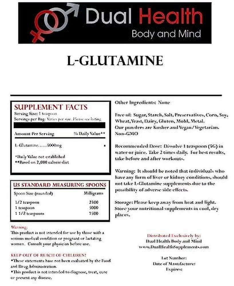 L-Glutamine Pure Powder 2 lbs E3871